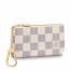 Louis Vuitton Key Pouch In Damier Azur Canvas N62659