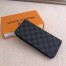 Louis Vuitton Zippy Wallet Vertical In Damier Graphite Canvas N63095