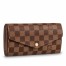Louis Vuitton Sarah Wallet In Damier Ebene Canvas N63209