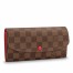 Louis Vuitton Emilie Wallet In Damier Ebene Canvas N63544